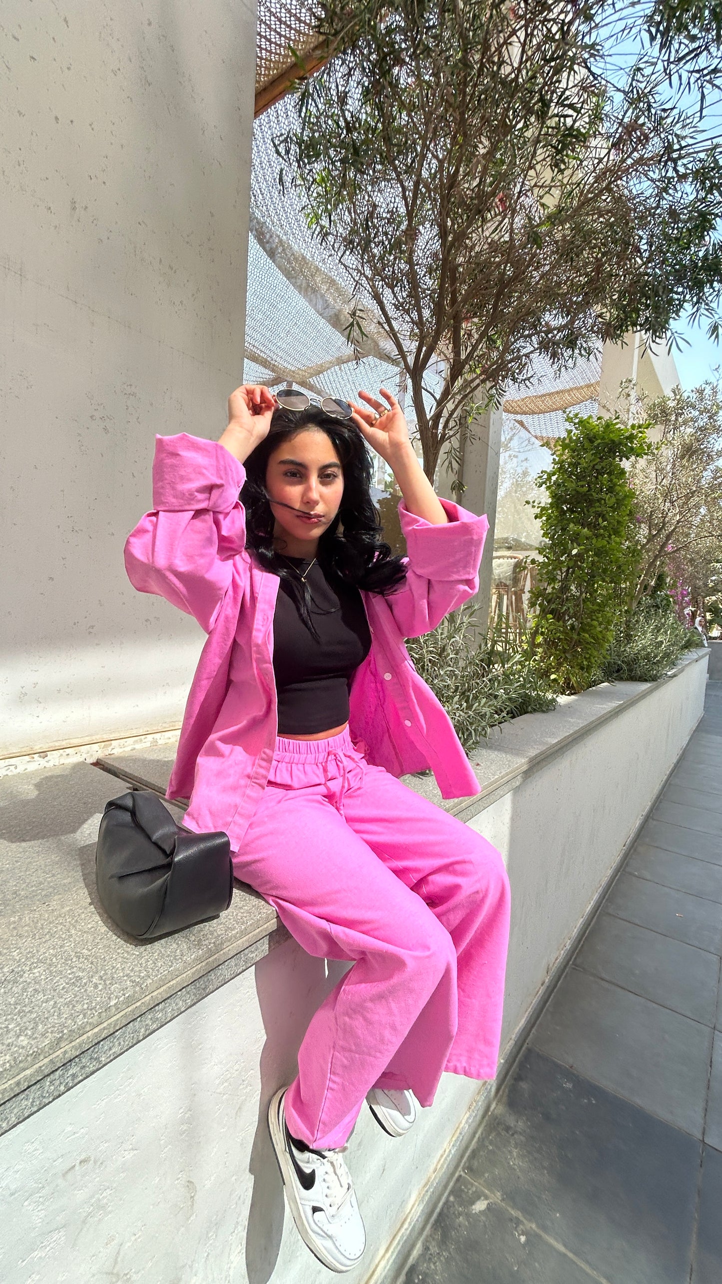 Pink rush Linen Set