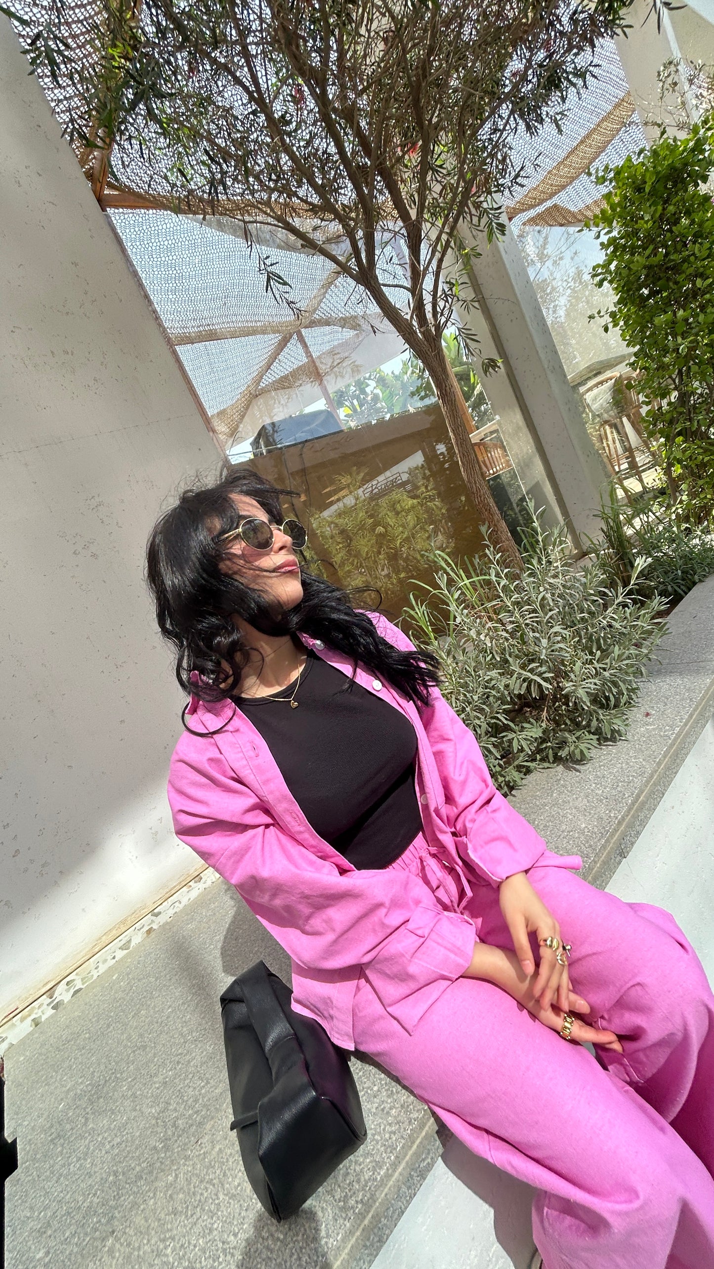 Pink rush Linen Set