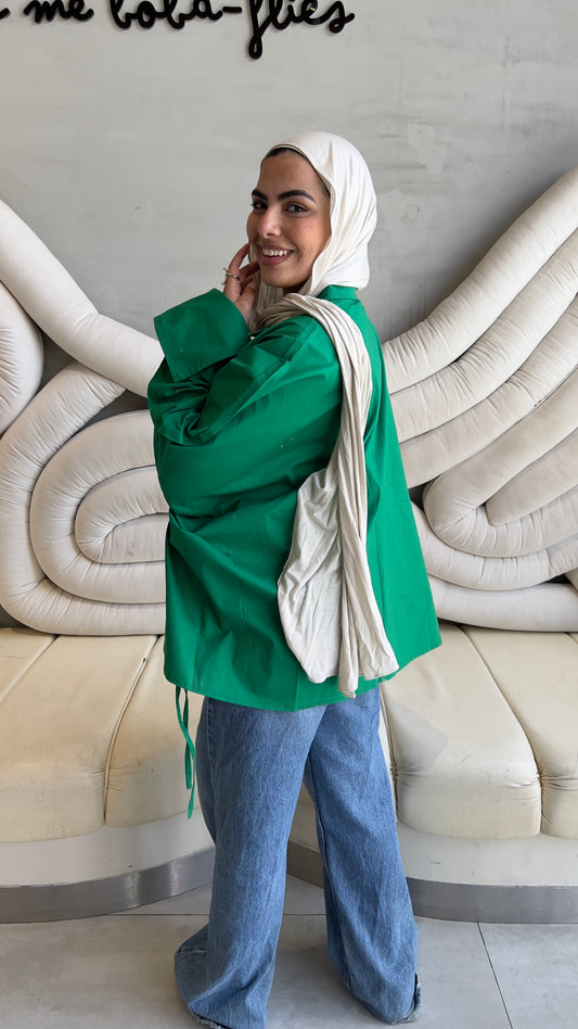 Ribbon Revolt – Oversized Statement Shirt