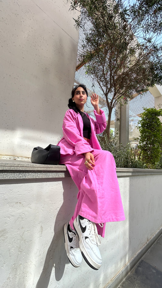 Pink rush Linen Set