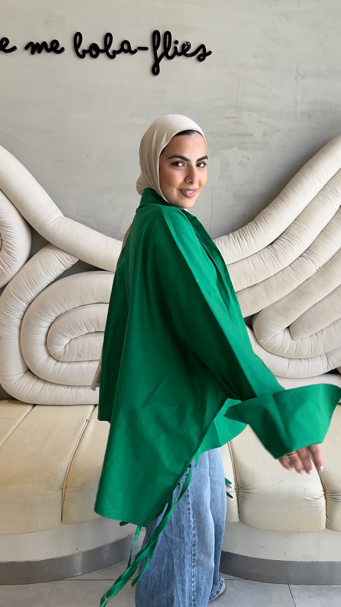 Ribbon Revolt – Oversized Statement Shirt