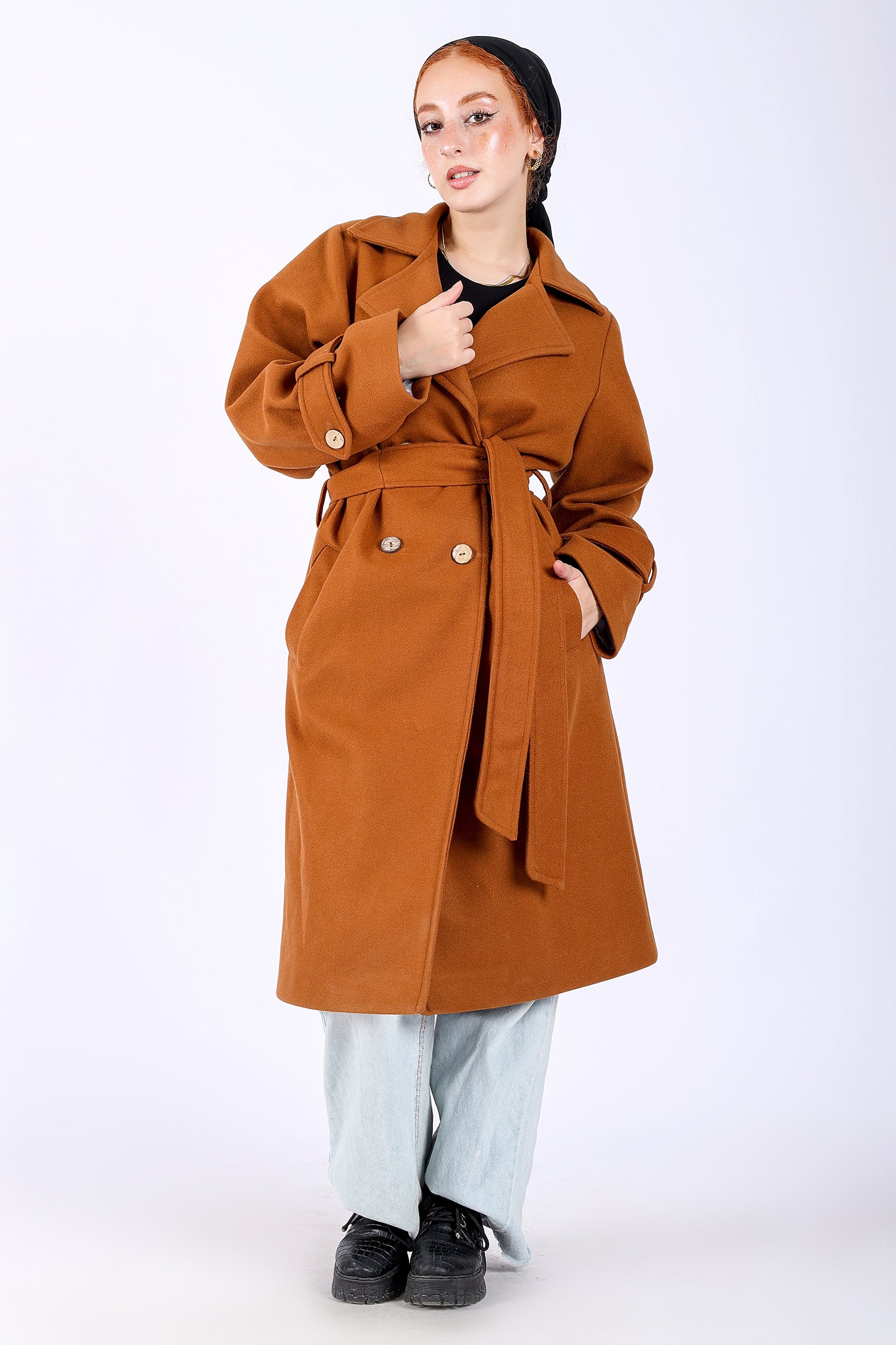 Trench Coat in Camel