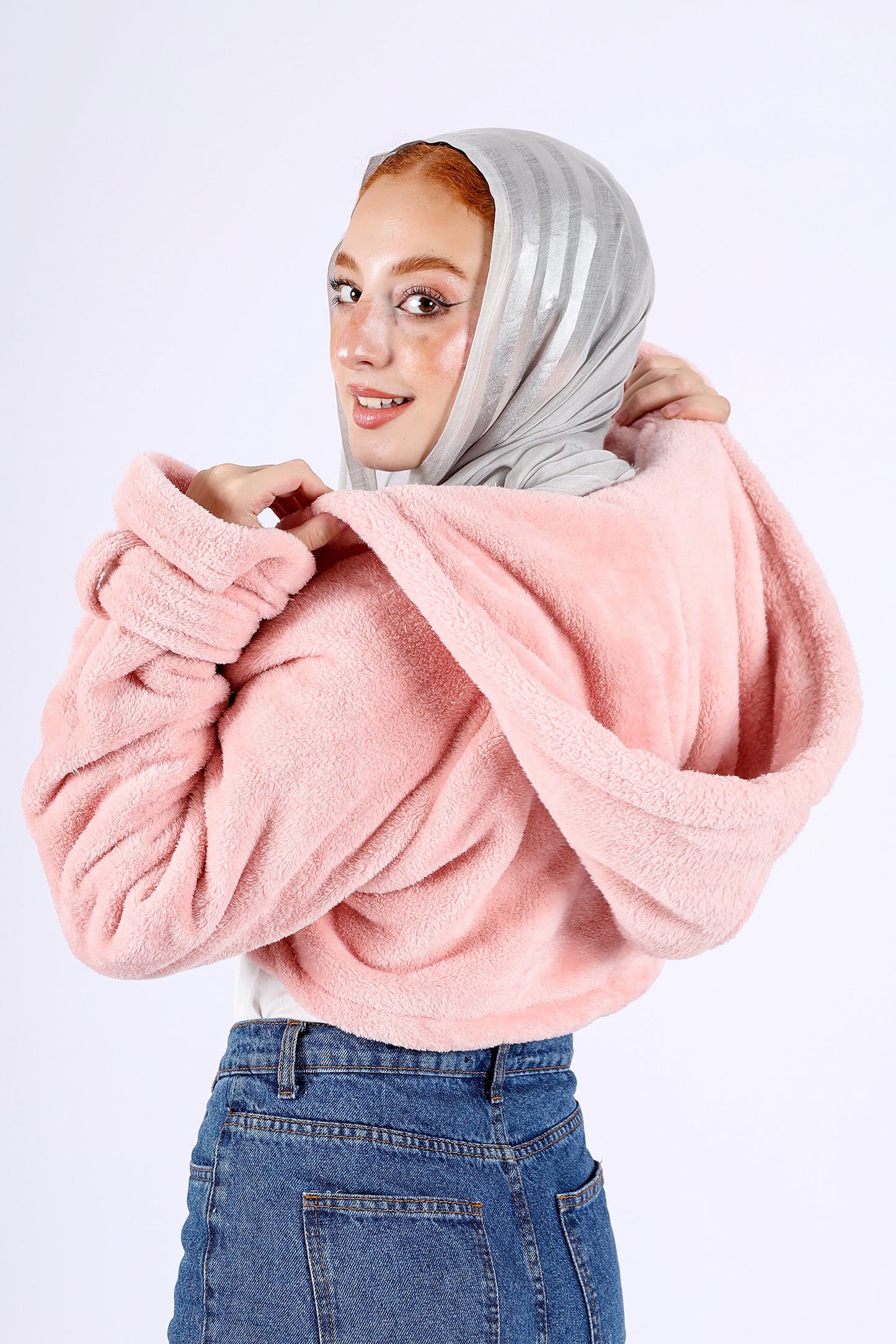 Cotton Candy Fur Cropped Jacket