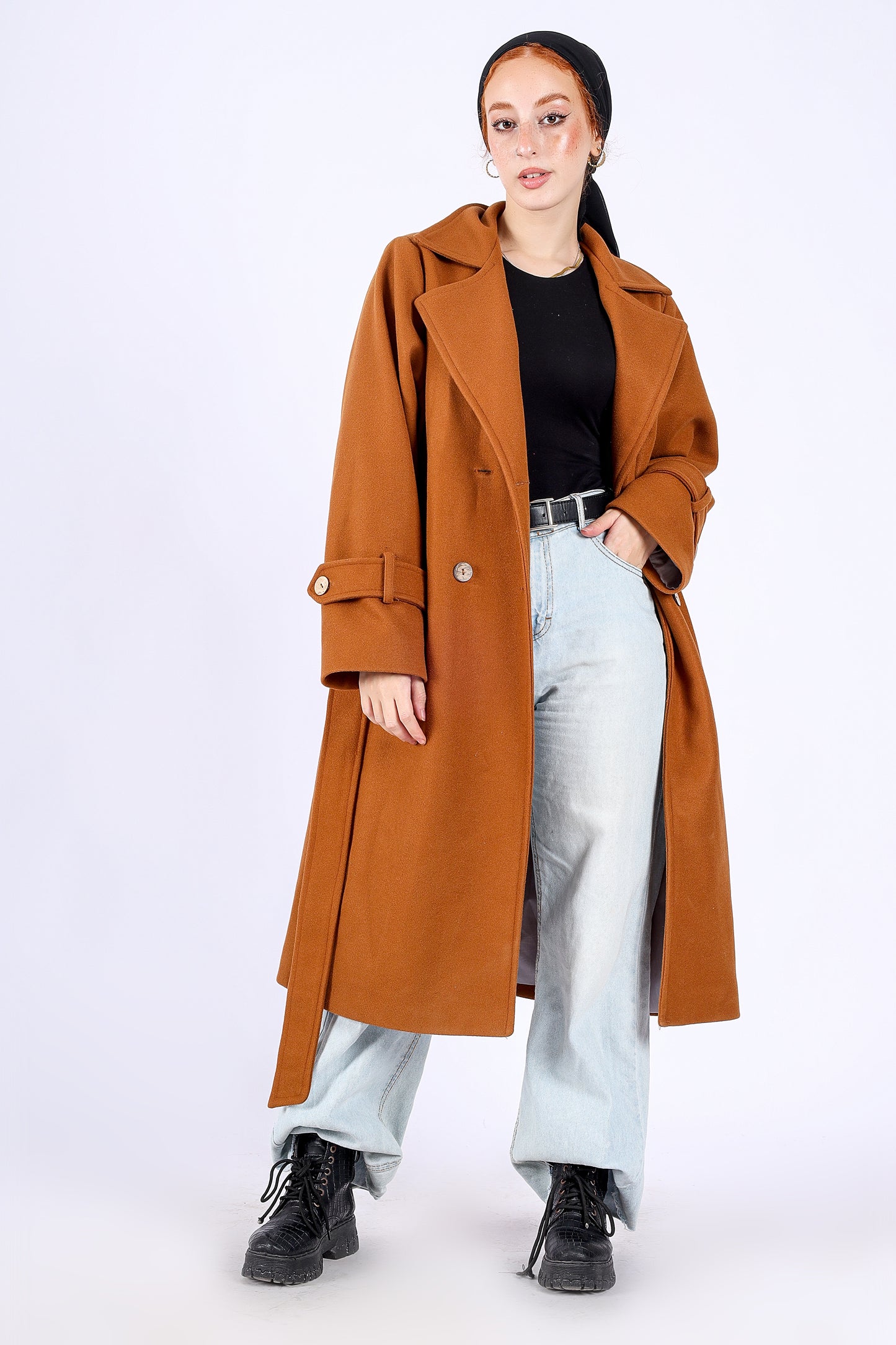 Trench Coat in Camel